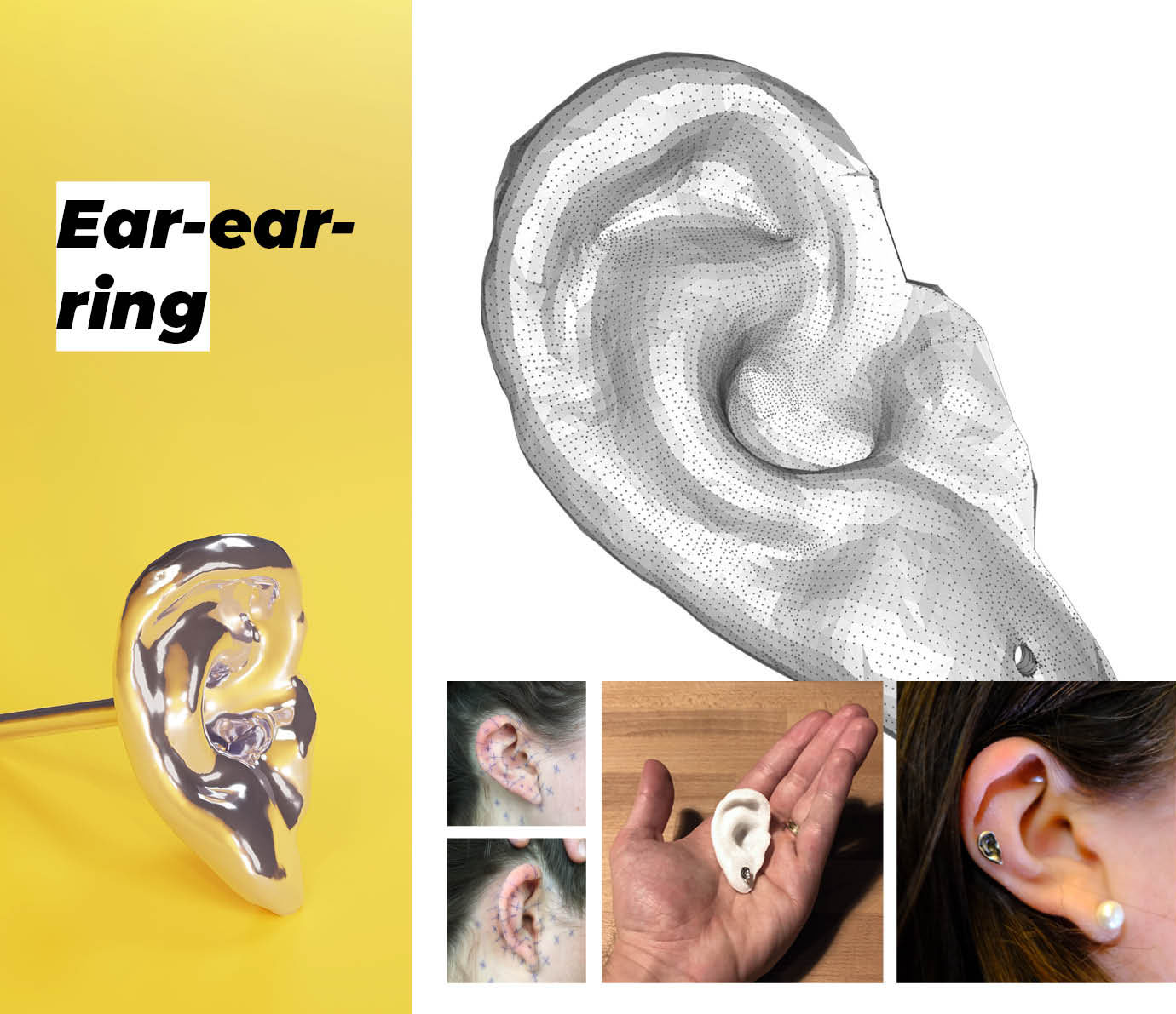 Fractal ears! (an earring for an ear, from an ear)