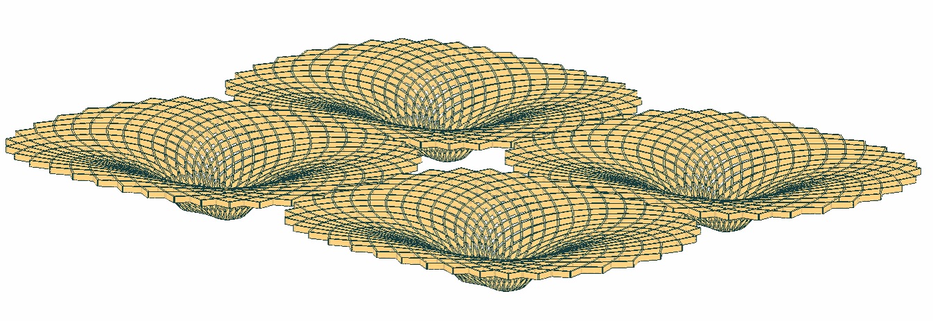 PDX roof concept, viewed from above - showing multiple cells